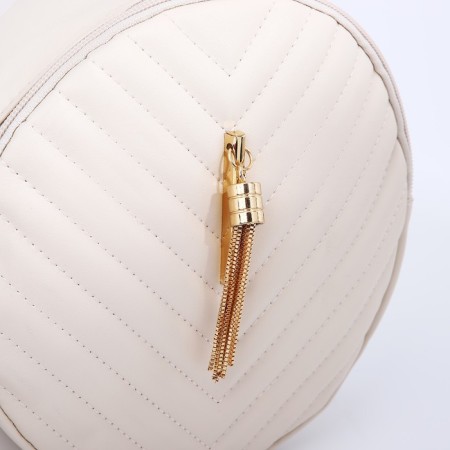Bag Cross-Bodi with a zipper, white color-3