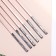 Set of candles in the cake, 6 pieces "Pink metallic", 15 cm