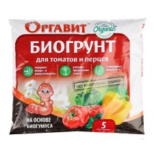 Soil based on biogumus Organovites for tomatoes and peppers, 5 liters