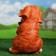 Garden figure "Puppy with a kitten" sitting, 28x22x20cm