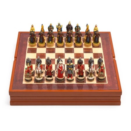 Souvenir chess "Mongolian yoke", h king-8 cm, h Parashka-6 cm, 36 x 36 cm