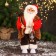 Santa Claus "in red sheepskin coat, with a flashlight" moves, shoes glow, 17x35 cm