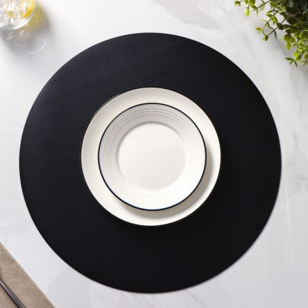 A set of serving napkins on the table "Sputnik", d = 38 cm, 4 pcs, bilateral, metallic/black color-6