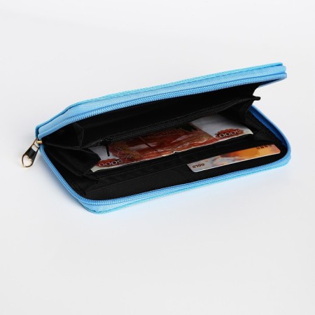Women's wallet with lightning, blue color-3