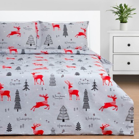 Set: Crystick and 2 pillowcases Cozy Winter 143x215 cm, 50x70 cm - 2 pcs, 100% cotton-2