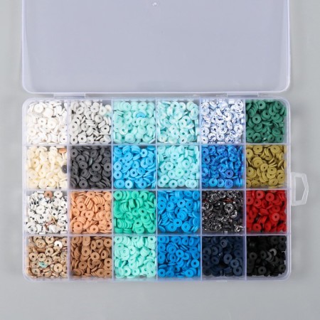 Decor for creativity plastic "Palette of blue and blue" d = 0.6 cm nr 24 colors 18.5x13x2 cm-2