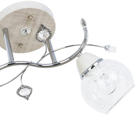 Lamp Ceiling Economy light 2319LM/2, 2x40W, E27, 28x43.6x34 cm, beige color-2