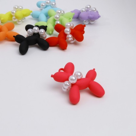 Suspension "Dog" dark-dent, set 10 pcs., Mix color