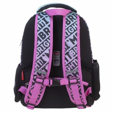 Frame backpack 38 x 29 x 16 cm, Hatber Ergonomic Light "Be bright!" Pink NRK_85005-4
