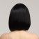 Artificial wig, with a bang, imitation of the skin, 30 cm, 160 gr, black color (#SHT3)