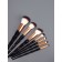 Set of brushes d/makeup 7 pc 20cm nylo/plastic black bag QF