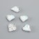Decor for creativity metal, rhinestones "heart" white 1.6x1.4 cm