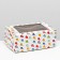 Box for 6 cupcakes with a window, "balls", 25 x 17 x 10 cm