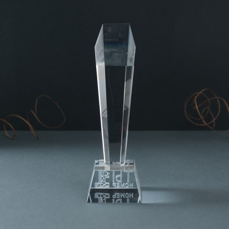 Souvenir glass stele "Prize - you number 1" 8x8x22 cm-5