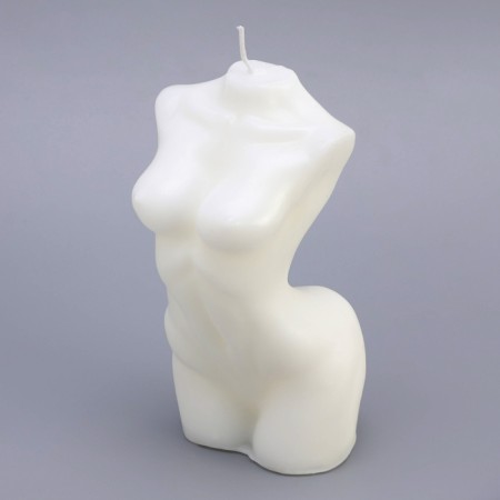 Figure candle "Women's silhouette", 15x7 cm, white-2