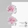 Earrings plastic "Flowers" wavy, white-pink color