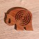 Puzzle-labyrinth "Elephant" 13x10 cm, tree shisham
