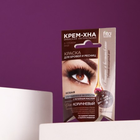 Painting for eyebrows and eyelashes "Cream-KNA", brown, 18 g
