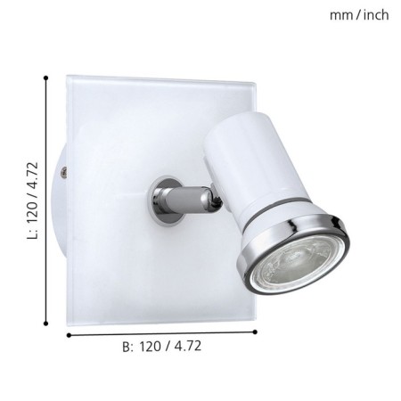 Tamara 3,3W GU10 IP44 lamp is white, chrome-3