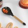 Wooden spoon "Chernushka", semi -Babaska, Khokhloma