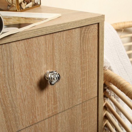 Handle button Cappio Rose 01, white with silver-4
