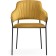 STULL OF THE METALLARCASE INKLE Metal/velor, black/yellow 57x56x82 cm