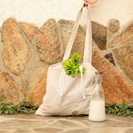 Bag SHOPPEN NECED SL HOME "Light Shopper" 53x45cm, 100% flax, 200g/m2-3
