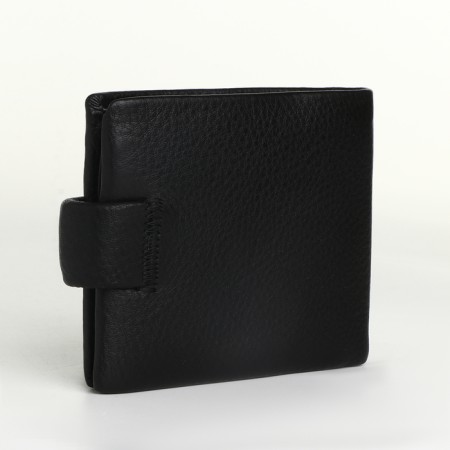 Male purse on the button, black color-1