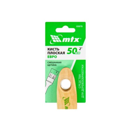 Flat brush MTX "83079, mixed bristles, wooden pen, 2"-3