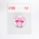 Flaming folding mirror, d = 7.5 cm, pink color
