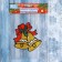 Glass sticker "Two bells with tape" 11x11.5 cm