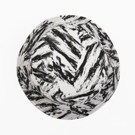 Panama "Tie-Dye" minku black and white color, rr 56-58-6