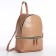 Open-ryczak-mini made of artificial leather with a zipper, powder color