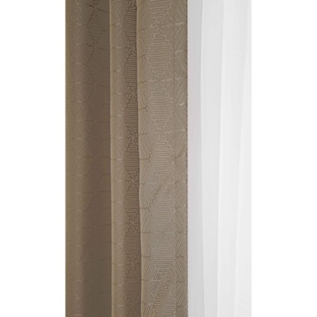 Curtains jacquard, size 200x270 cm, beige color-4