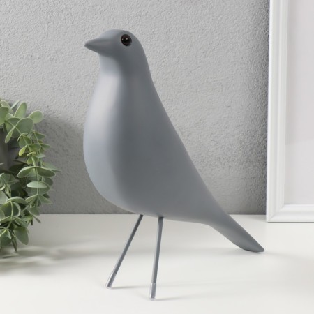 Souvenir Polystone "Bird" gray 28x23.5 cm-3