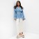 Women's jeans shirt with wax mist, p.46, blue