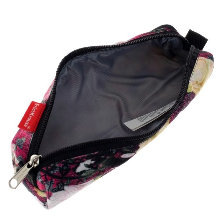 Penal soft, 1 compartment, quadro, 50 x 210 mm, Erich Krause, Bouquet, Pink 52173-3