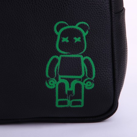 School backpack of artificial leather "Neon" 27x23x10 cm-3