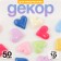 Coboson "Heart", set of 50 pcs., Size 1 pc. - 1.5 × 1.5 × 0.2 cm, color mix