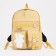 Youth backpack from textiles, 3 pockets, yellow color