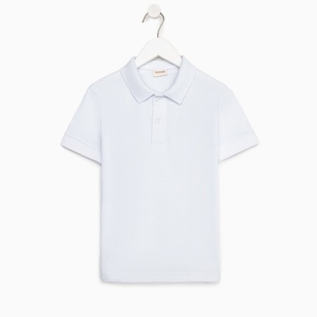 T -shirt Children's Polo Minaku: Basic Line Color White, Height 128