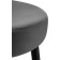 Barrier stool Plato metal/velor, black/dark gray 43x43x65 cm