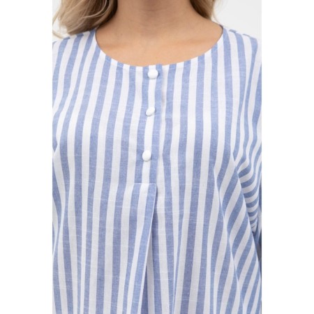 Female blouse, size 52, blue color-9