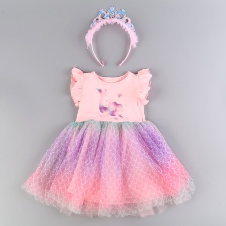 Carnival set "Stylish Princess", rim, dress with a mermaid, height 98-104 cm-4