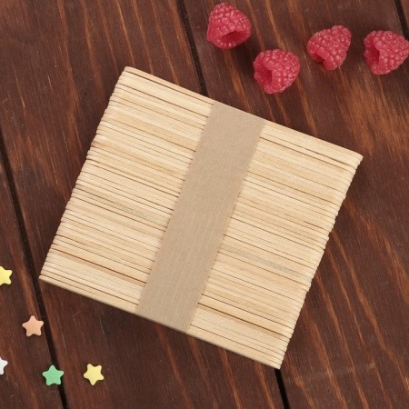 A set of wooden ice cream sticks, 11.5 × 1.1 cm, 48-50 pcs-1