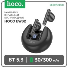 Hoco EW32 TWS headphones, wireless, inserts, BT5.3, 30/300 mAh, microphone, black