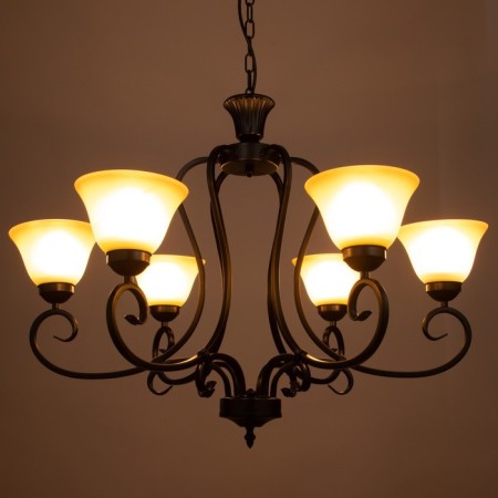 Chandelier 2711/6 E27 40W Black 75x75x51-81 cm Bayerlux-3