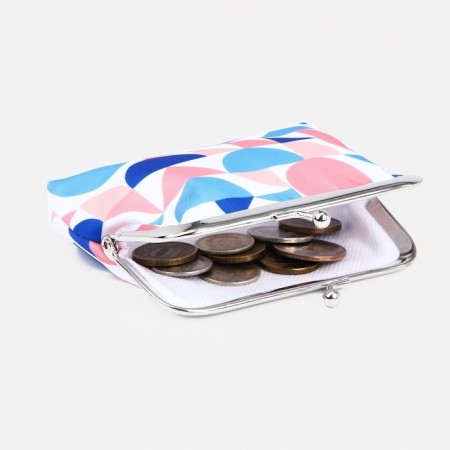 Women's wallet on farmar, blue/pink color-1