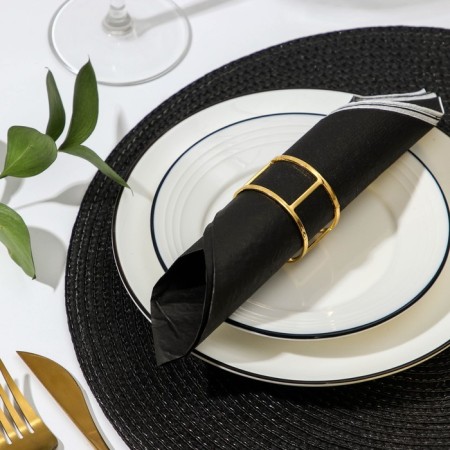 NOBLE napkin ring, 4.5 × 2.9 cm, gold color-1
