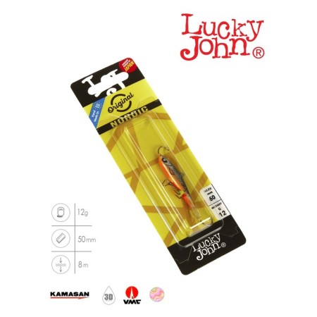 Балансир Lucky John NORDIC 4 + тройник, 4 см, цвет 47H блистер-2